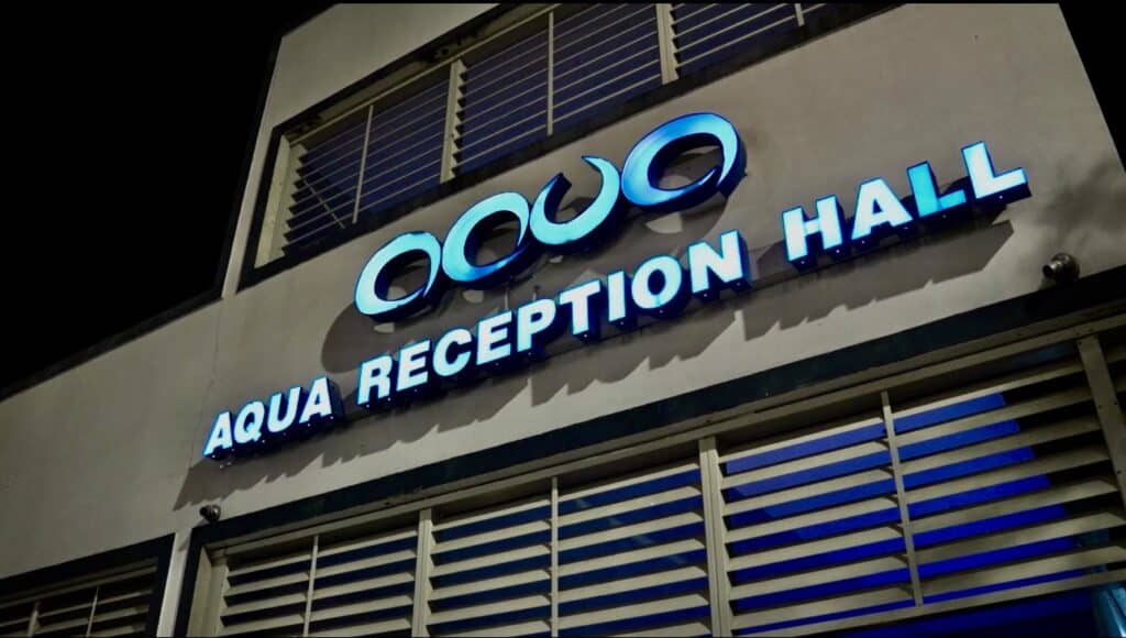 Aqua Reception Hall, Weddings and Events venue business front
